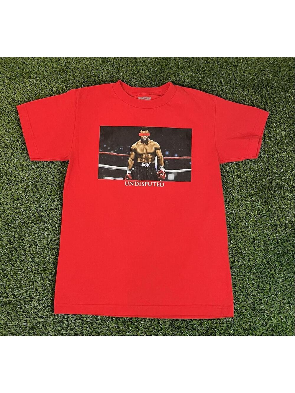 DGK Men's Small Red Mike Tyson Undisputed IRON MIKE Boxing T-Shirt